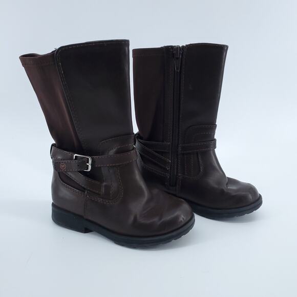 Stride Rite Girl Toddler SR Ella Rose Tall Brown Riding Boot Inside Zipper| 8T - Picture 4 of 7